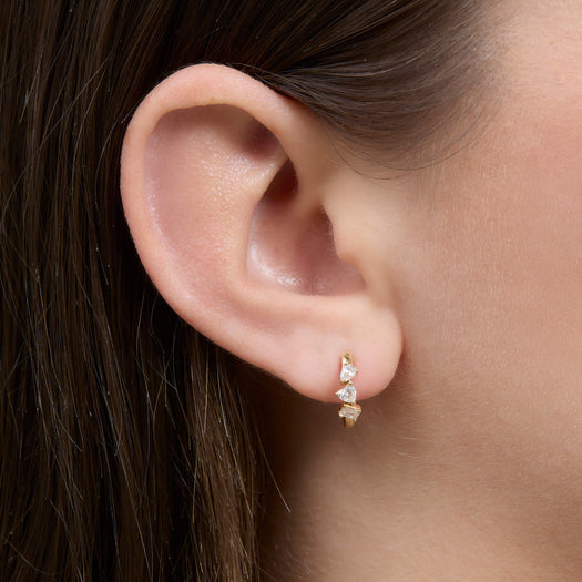 Stone And Strand LAB-Created Diamond Mini Carnival Hoops