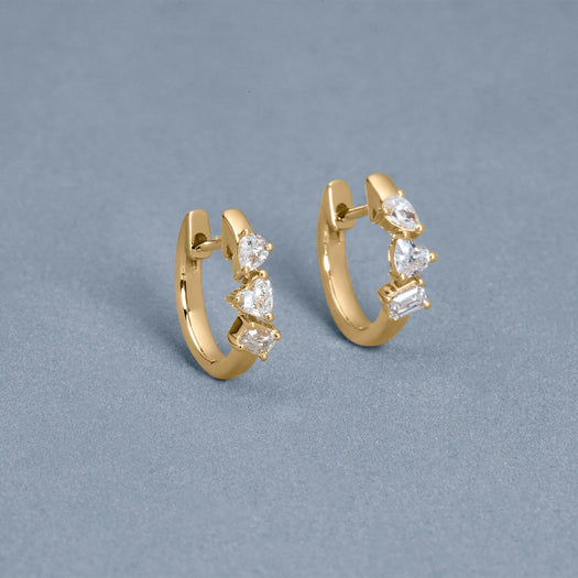 Stone And Strand LAB-Created Diamond Mini Carnival Hoops