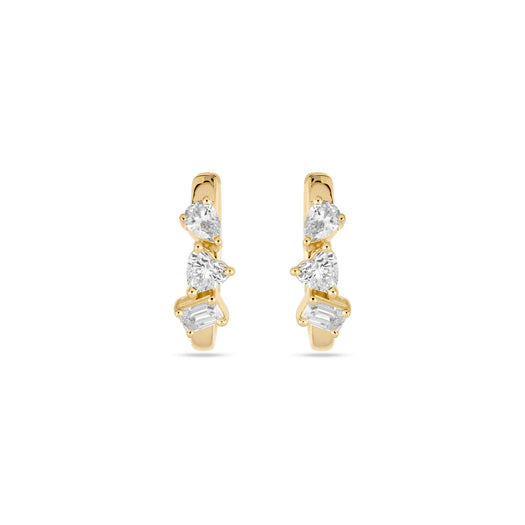 stone and strand LAB-Created Diamond Mini Carnival Hoops