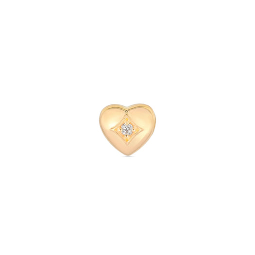 stone and strand LAB-Created Diamond Puffed Heart Push Pin Flat Back