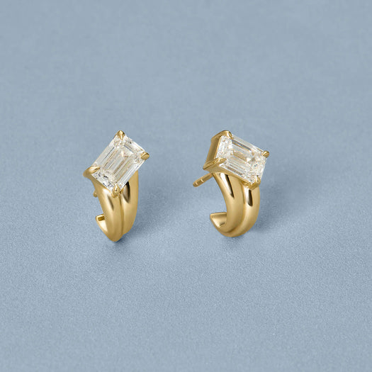 Stone And Strand LAB-Created Diamond Racing Stripes Earrings