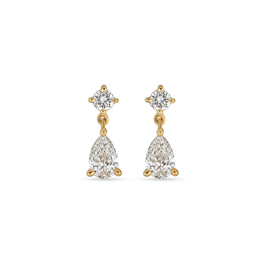 stone and strand LAB-Created Diamond Script Earrings