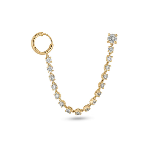 stone and strand LAB-Created Diamond Single Connector Earring