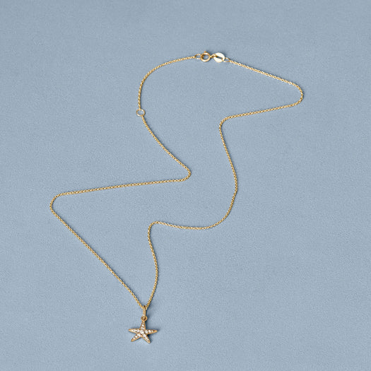 Stone And Strand LAB-Created Diamond Starfish Necklace