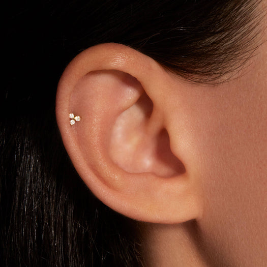 Stone And Strand LAB-Created Diamond Trio Push Pin Flat Back