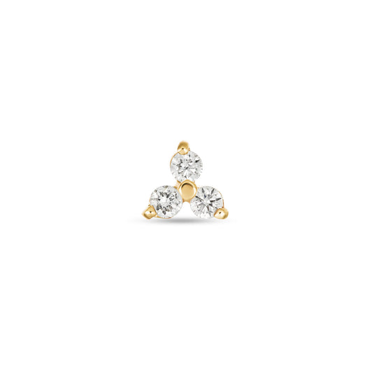 stone and strand LAB-Created Diamond Trio Push Pin Flat Back