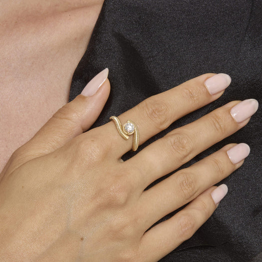 Stone And Strand LAB-Created Diamond Ziggy Ring 5mm