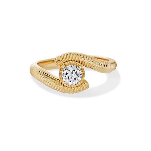 stone and strand LAB-Created Diamond Ziggy Ring 5mm