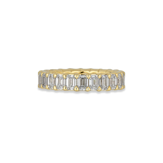 stone and strand LAB-Created Emerald Cut Eternity Band
