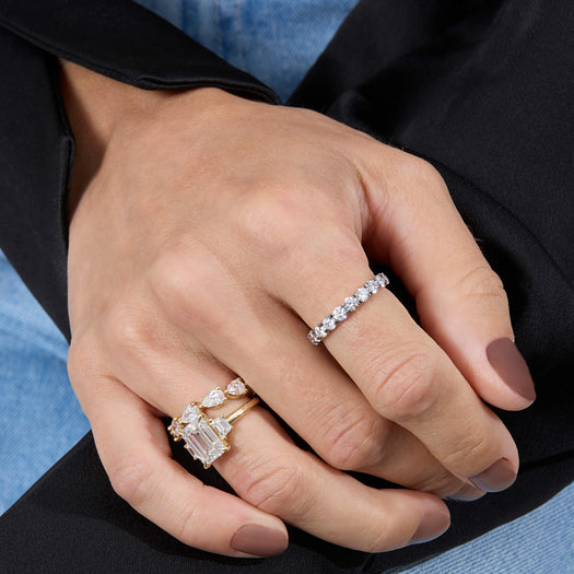 Stone And Strand LAB-Created Love After Dark Eternity Ring