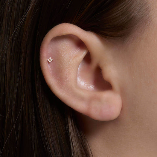 stone And Strand LAB-Created Luckiest Clover Push Pin Flat Back