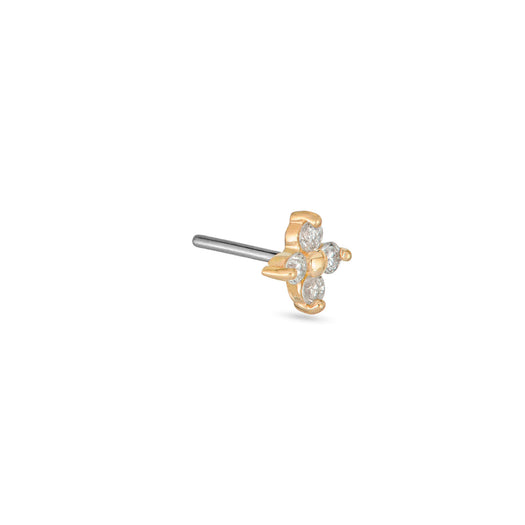 stone And Strand LAB-Created Luckiest Clover Push Pin Flat Back