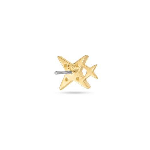 Stone And Strand LAB-Created Northern Star Flat Back Piercing Earring