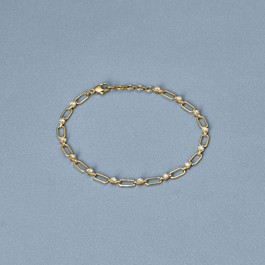 Stone And Strand LAB-Created Open Link Diamond Bracelet