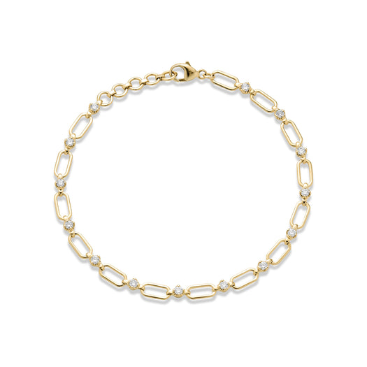 stone and strand LAB-Created Open Link Diamond Bracelet
