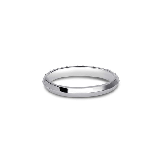 Stone And Strand LAB-Created Pave Silver Knife Edge Stacking Ring
