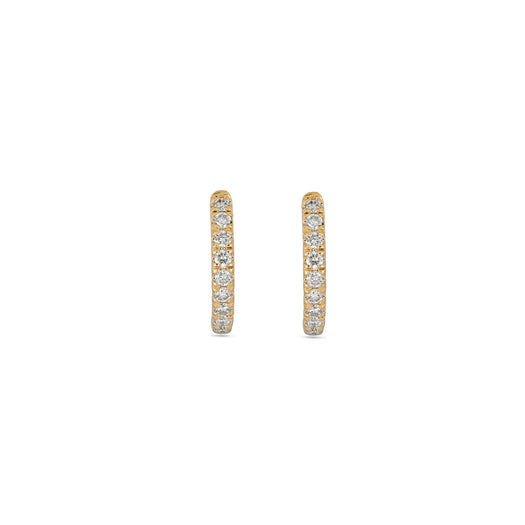 Stone And Strand LAB-Created Second Hole Diamond Huggies