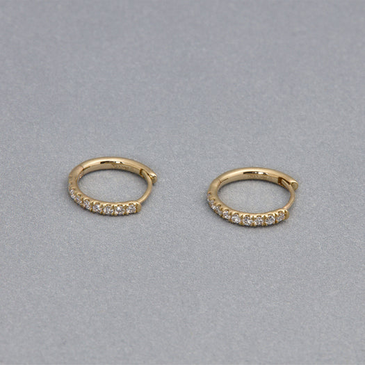 Stone And Strand LAB-Created Second Hole Diamond Huggies