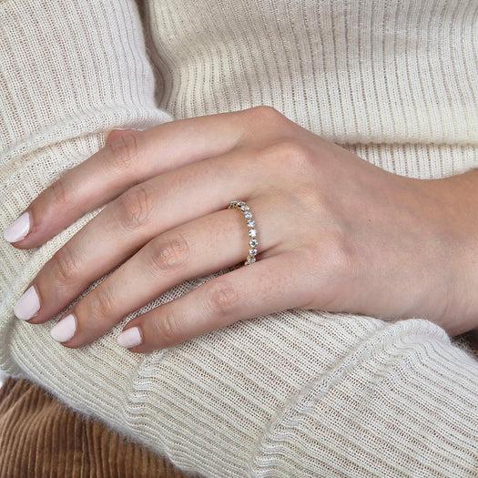 Stone And Strand LAB-Created Shared Prong Eternity Band