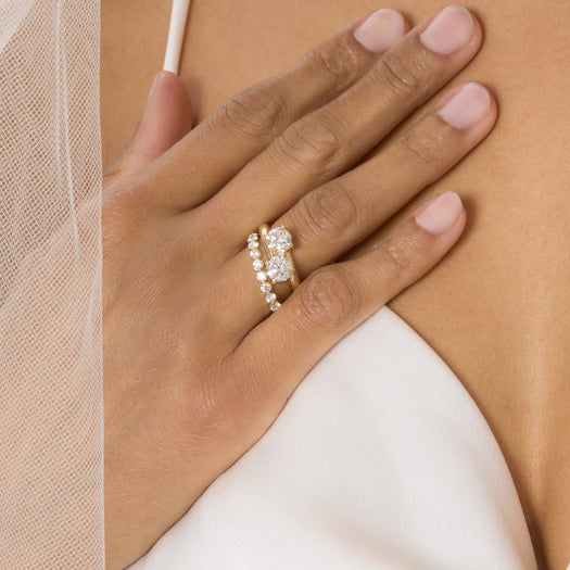 Stone And Strand LAB-Created Shared Prong Eternity Band