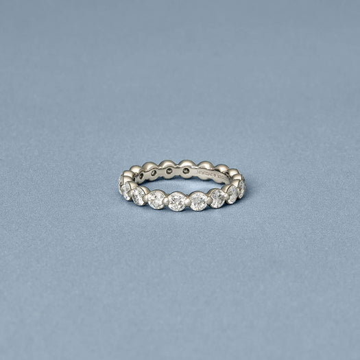 Stone And Strand LAB-Created Shared Prong Eternity Band In Platinum