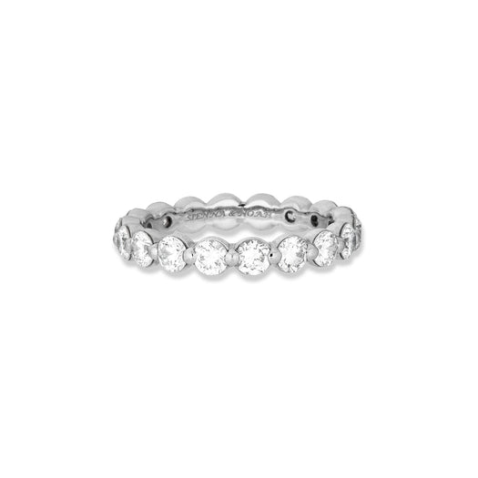 stone and strand LAB-Created Shared Prong Eternity Band in Platinum