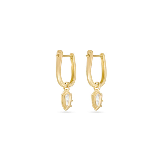 Stone And Strand LAB-Created Shield Diamond Huggies