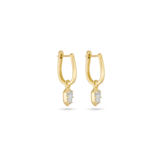 Stone And Strand LAB-Created Shield Diamond Huggies