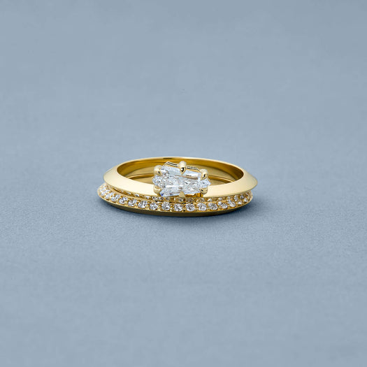 Stone And Strand LAB-Created Shield Diamond Ring Stack
