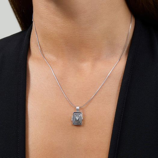 Stone And Strand LAB-Created Silver Beekman Heart Locket Necklace