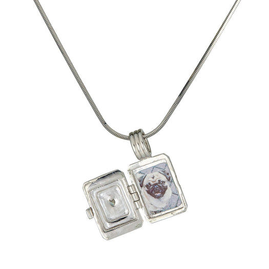 Stone And Strand LAB-Created Silver Beekman Heart Locket Necklace