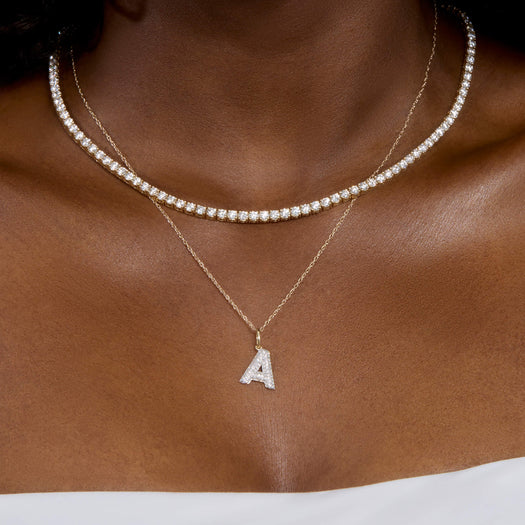 Stone And Strand LAB-Created Unflippable Tennis Necklace In White Gold