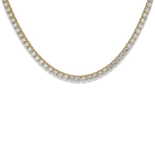 Stone And Strand LAB-Created Unflippable Tennis Necklace In Yellow Gold