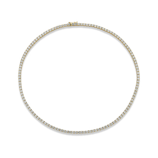 stone and strand LAB-Created Unflippable Tennis Necklace in Yellow Gold