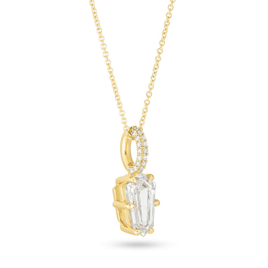 Stone And Strand LAB-Created XL Shield Diamond Necklace