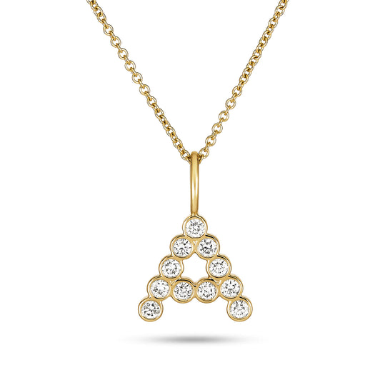 stone and strand Large Diamond Mochi Initial Necklace