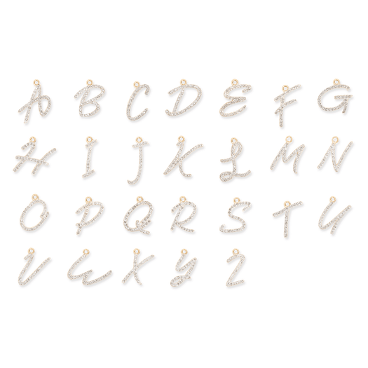 Stone And Strand Large Pave Scripted Initial Charm Necklace