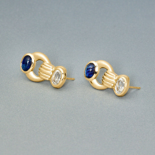 Stone And Strand Le Bleu Bijoux Door Knocker Earrings