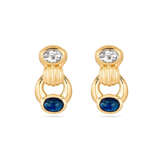 stone and strand Le Bleu Bijoux Door Knocker Earrings