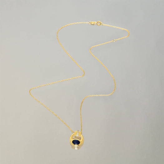 Stone And Strand Le Bleu Bijoux Door Knocker Necklace