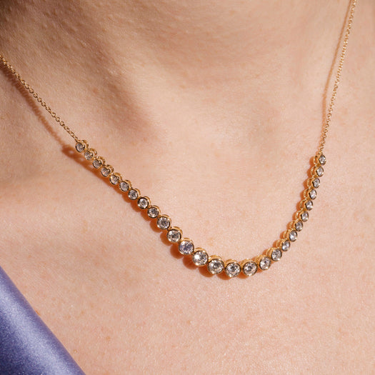 Stone And Strand Let It Slide Diamond Tennis Necklace