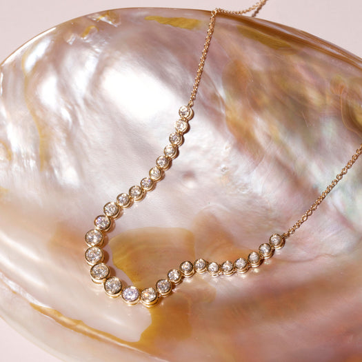 Stone And Strand Let It Slide Diamond Tennis Necklace