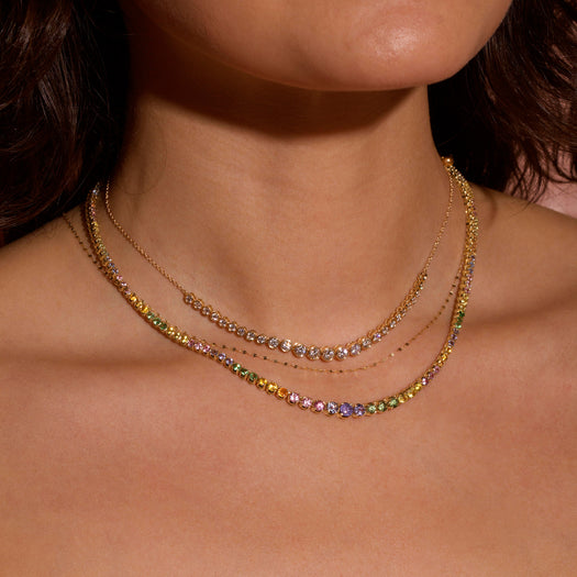 Stone And Strand Let It Slide Diamond Tennis Necklace
