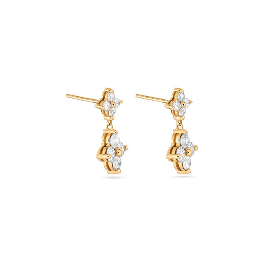 Stone And Strand Luckiest Clover Diamond Drop Earrings