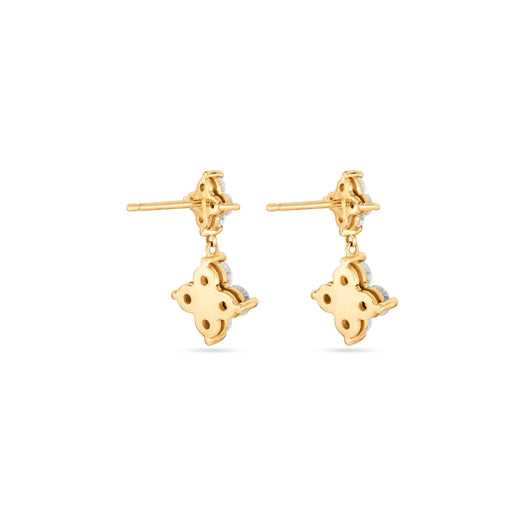Stone And Strand Luckiest Clover Diamond Drop Earrings