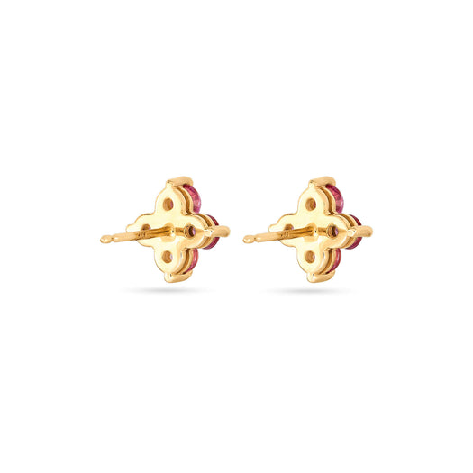 Stone And Strand Luckiest Clover Pink Sapphire Studs