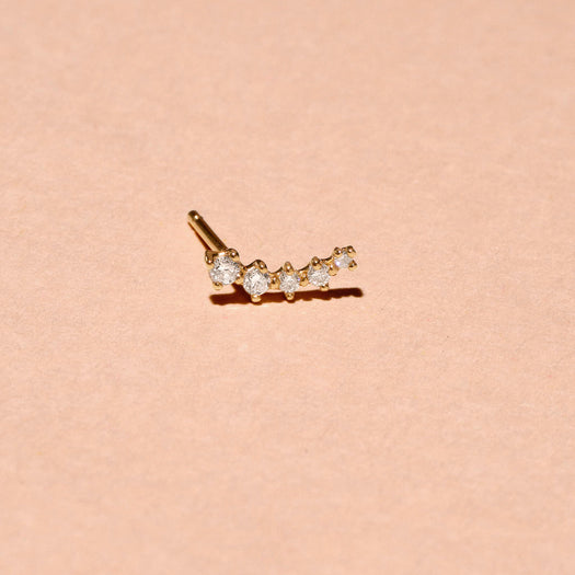 Stone And Strand Medium Ear To Ear Diamond Curve Studs