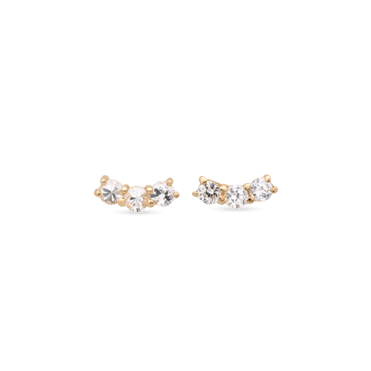 stone and strand Medium Sapphire Shimmer Curve Studs