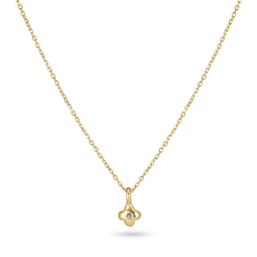 Stone And Strand Mini Diamond Clover Choker Necklace