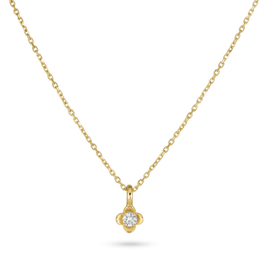 stone and strand Mini Diamond Clover Choker Necklace